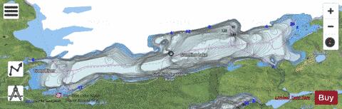 Gunflint Lake + depth contour Map - i-Boating App - Satellite
