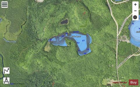 Lake Agnes depth contour Map - i-Boating App - Satellite