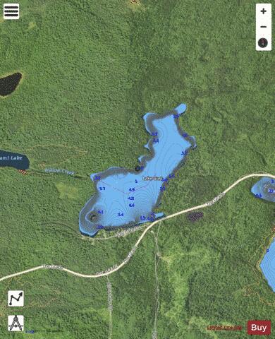 Lake Gust depth contour Map - i-Boating App - Satellite