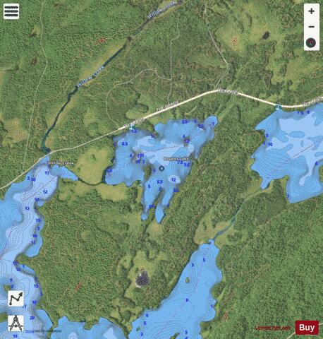 Bouder Lake depth contour Map - i-Boating App - Satellite
