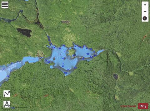 East Pipe Lake depth contour Map - i-Boating App - Satellite
