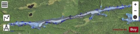 Kiskadinna Lake depth contour Map - i-Boating App - Satellite