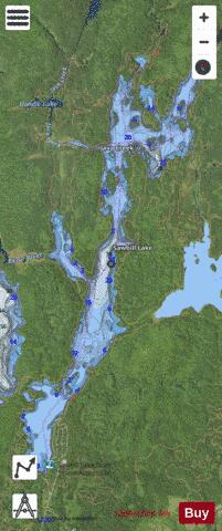 Sawbill Lake depth contour Map - i-Boating App - Satellite