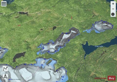 Bat Lake depth contour Map - i-Boating App - Satellite