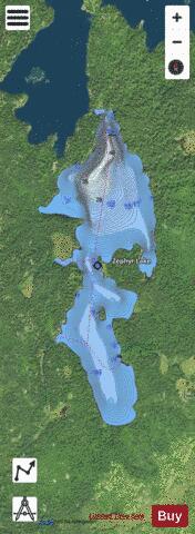 Zephyr Lake depth contour Map - i-Boating App - Satellite