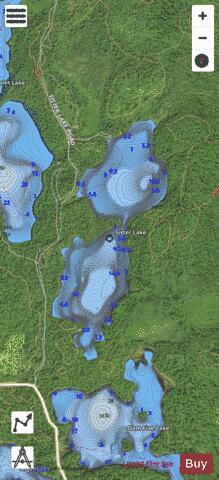 Sister Lake depth contour Map - i-Boating App - Satellite