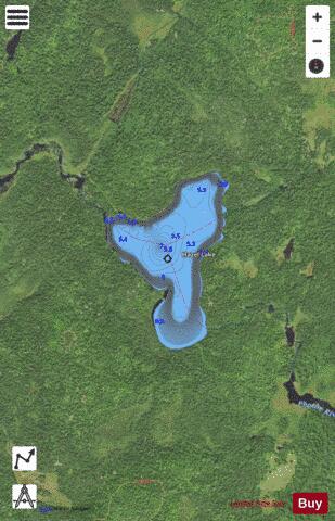 Hazel Lake depth contour Map - i-Boating App - Satellite
