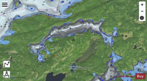 Eddy Lake depth contour Map - i-Boating App - Satellite