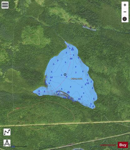Balsam Lake depth contour Map - i-Boating App - Satellite