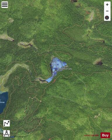 Cramer Homestead Lake depth contour Map - i-Boating App - Satellite