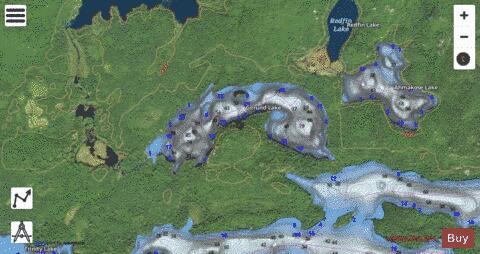 Gerund Lake depth contour Map - i-Boating App - Satellite