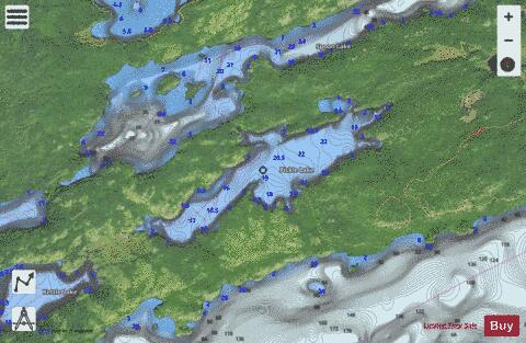 Pickle Lake depth contour Map - i-Boating App - Satellite