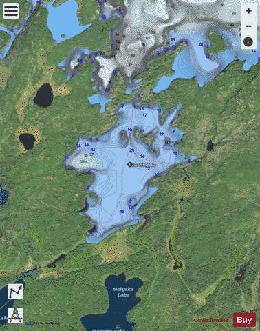 Alworth Lake depth contour Map - i-Boating App - Satellite