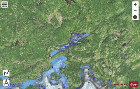 Grub Lake depth contour Map - i-Boating App - Satellite