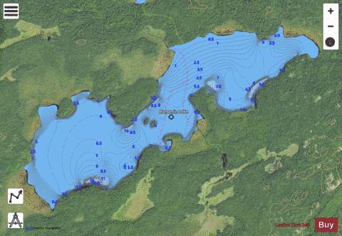 Manomin Lake depth contour Map - i-Boating App - Satellite