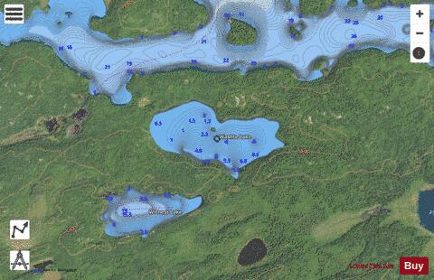 Washte Lake depth contour Map - i-Boating App - Satellite