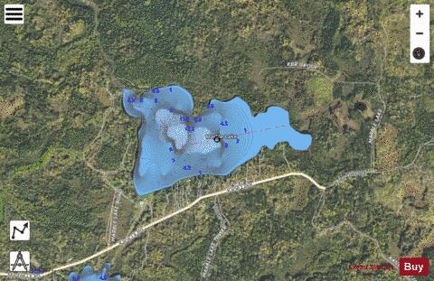 Marble Lake depth contour Map - i-Boating App - Satellite