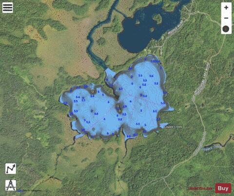South (Upper) McDougal Lake depth contour Map - i-Boating App - Satellite