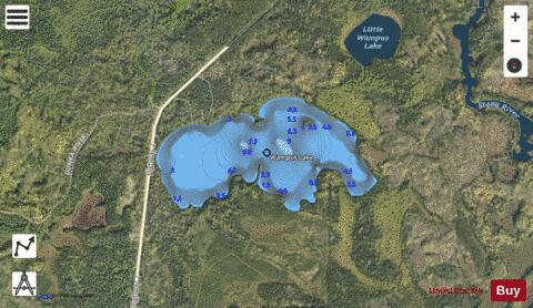 Wampus Lake depth contour Map - i-Boating App - Satellite