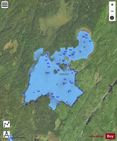 Turtle Lake depth contour Map - i-Boating App - Satellite