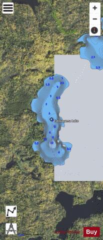 Eskwagama Lake depth contour Map - i-Boating App - Satellite