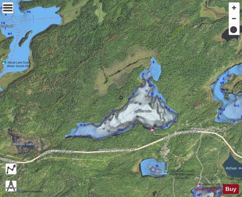 Tofte Lake depth contour Map - i-Boating App - Satellite