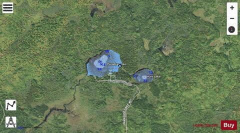 Hart Lake + Paradise Lake depth contour Map - i-Boating App - Satellite