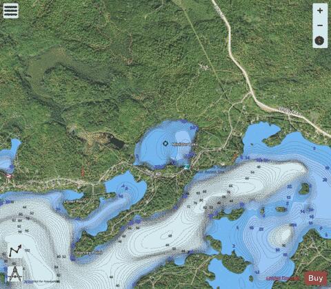Minister Lake depth contour Map - i-Boating App - Satellite