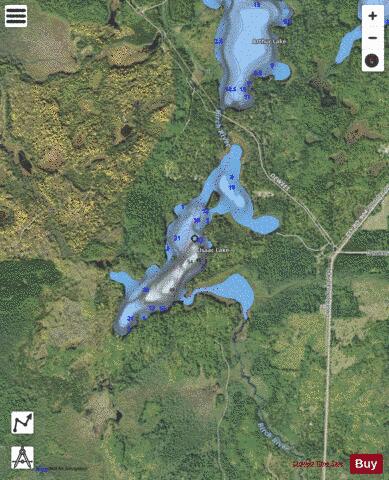 Isaac Lake depth contour Map - i-Boating App - Satellite