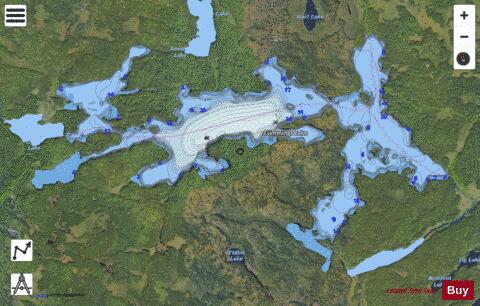 Cummings Lake depth contour Map - i-Boating App - Satellite