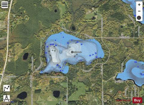 Schultz Lake depth contour Map - i-Boating App - Satellite