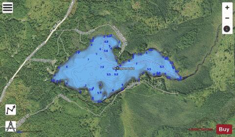 Thompson Lake depth contour Map - i-Boating App - Satellite