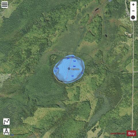 Dent Lake depth contour Map - i-Boating App - Satellite