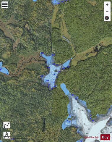 Little Crab Lake depth contour Map - i-Boating App - Satellite