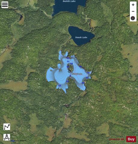 Niswi Lake depth contour Map - i-Boating App - Satellite