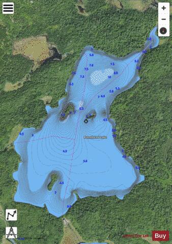 Ramshead Lake depth contour Map - i-Boating App - Satellite