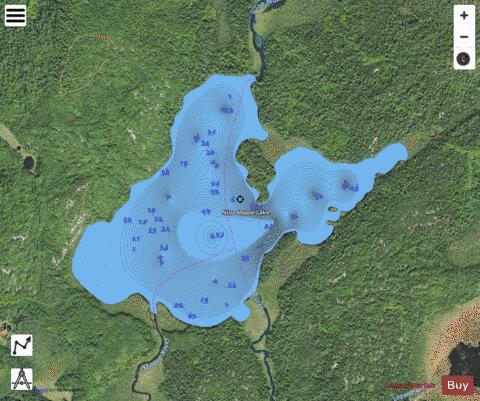 Nina Moose Lake depth contour Map - i-Boating App - Satellite