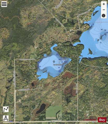 Cooks Lake depth contour Map - i-Boating App - Satellite
