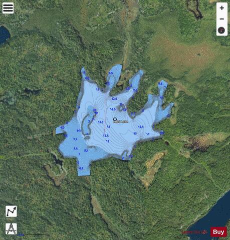 Chad Lake depth contour Map - i-Boating App - Satellite