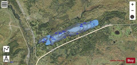 Bergen Lake depth contour Map - i-Boating App - Satellite