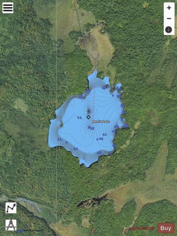 Merritt Lake depth contour Map - i-Boating App - Satellite