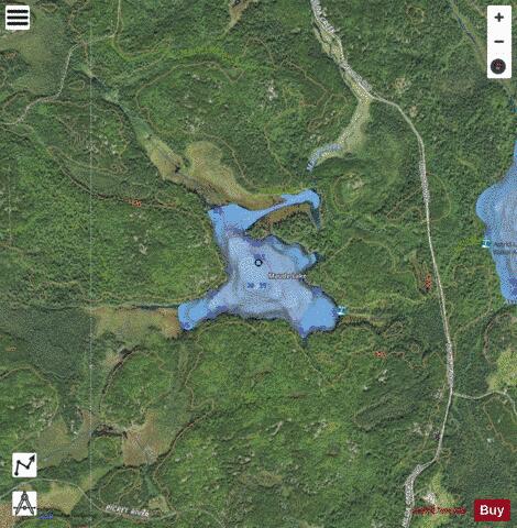 Maude Lake depth contour Map - i-Boating App - Satellite