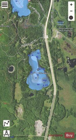 Lake Augusta depth contour Map - i-Boating App - Satellite