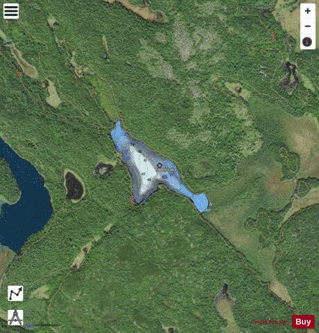 Tooth Lake depth contour Map - i-Boating App - Satellite