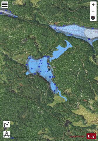 Weir Lake depth contour Map - i-Boating App - Satellite