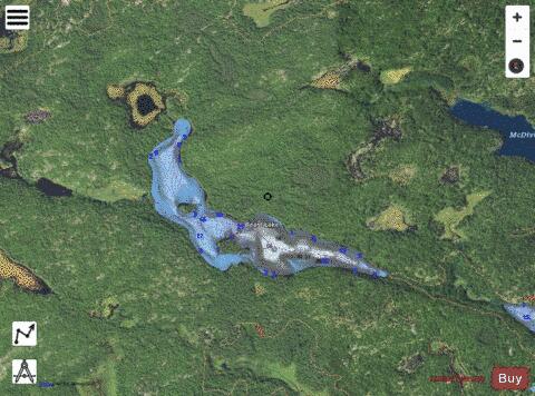 Beast Lake depth contour Map - i-Boating App - Satellite