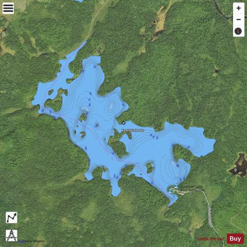 Lake Kawishiwi depth contour Map - i-Boating App - Satellite