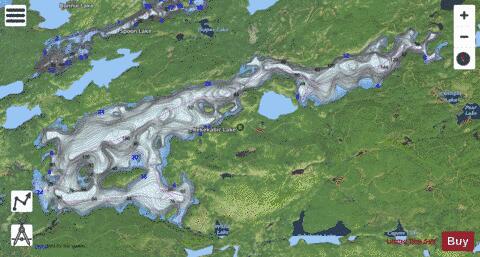 Lake Kekekabic depth contour Map - i-Boating App - Satellite