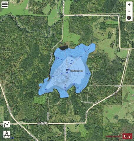 Lake Markham depth contour Map - i-Boating App - Satellite