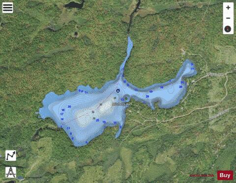 Lake Mitchell depth contour Map - i-Boating App - Satellite